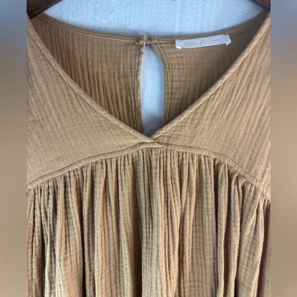 Ces Femme M Oversized Boho Long Sleeved Gathered Top - Picture 2 of 9